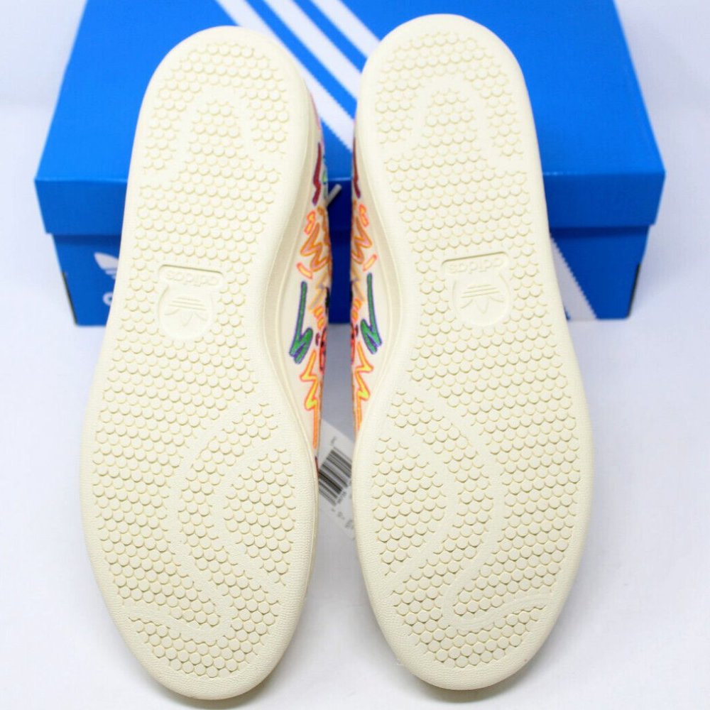 adidas Originals Stan Smith Pride Shoes Men's Cream White NEW #GX6394 - Picture 9 of 11